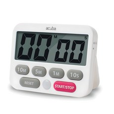 acuba 數位雙烹飪計時器, 白色, 1個