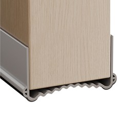 門縫隔音條 靜音門貼 大門隔音條 門框密封條 門底密封條 門縫擋 門縫 隔音條 門縫密封條, 灰, 1個