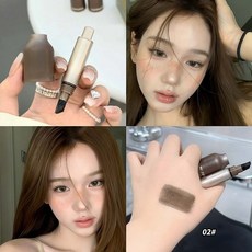 헤어라인 리퀴드 펜 아이브로우 펜 헤어라인 쉐이딩 섀도우 펜을 완벽하게 채워줍니다, 1개, 02# 갈색, 1.5ml