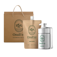 오설러 욕실 선물 세트 (350ml 디스펜서&브라켓+리필), 350ml 디스펜서&브라켓+핸드워시 400ml