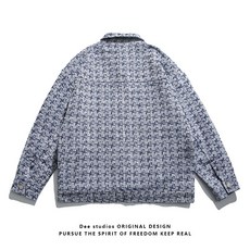 Dee studios작은 향수 패션 캐주얼 코트 남성과 여성의 봄 틈새 디자인 외국 스타일 재킷