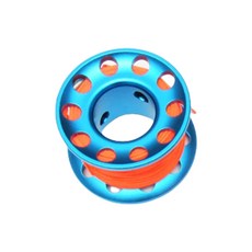 스노클링 다이빙을 위한 스쿠버 다이빙 스풀 핑거 릴 난파 가이드 라인 릴, Blue, 15m