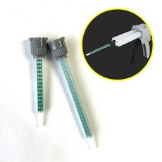이액형 믹싱 노즐 디스펜서 2액 접착제 에폭시 혼합 믹스 정적 믹서 튜브 팁 원형 혼합기, A 90mm