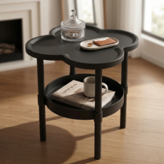 허니앤코 다용도 쇼파 사이드 테이블, 블랙