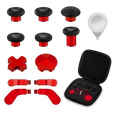 13in1 금속 엄지 스틱 Xbox One Elite Series 2용 게이밍 액세서리 교체 부품 컨트롤러 조이스틱 6개 패들 4개 D패드 2개 포함 가방 블루, Red