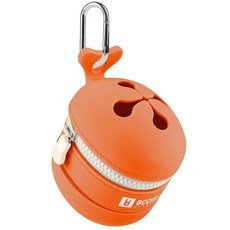 Booms Fishing 휴대용 쓰레기 파우치: 실리콘 확장 및 접이식 낚싯줄 폐기물 캔테이너 - 낚시 하이킹 캠핑 및 야외 활동을 위한 친환경 재사용 가능한 쓰레기 홀더, 번트 오렌지, 1