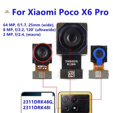 Xiaomi Poco X6 2311DRK48G 소형 전면 카메라 플렉스 케이블 Ultrawide 용 메인 모듈, 03 X6 Pro Back All