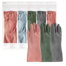 생활공작소 일반형 고무장갑, 그레이, 대(L), 5개