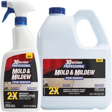 30초 프로 곰팡이 및 얼룩 제거제 | 스크럽 프리 즉각적인 결과 사용 준비 완료 32파운드 오즈., 80 Fl Oz (Pack of 2)