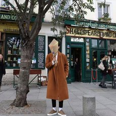 비아이와이 남성 가을 겨울 루즈핏 모직 롱코트 U52