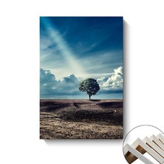 客廳裝飾畫 北歐風格 海鯨魚 藍色風景 臥室沙發背景牆掛畫, 松木內框+油畫布D,30X40cm