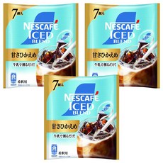 네스카페 아이스 블렌드 포션 단맛을 줄인 타입, 11g, 7개입, 3개