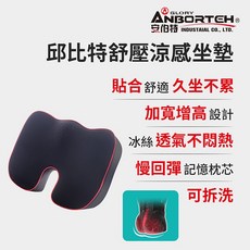 ANBORTEH 安伯特 舒壓涼感坐墊 冰絲透氣 慢回彈記憶棉 汽車椅墊 可拆洗