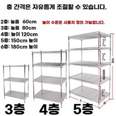 대형 스텐 선반 업소용 주방 창고 정리대 진열대 수납 5단 30x180 x 100, 1개, A. 블랙