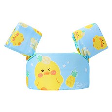 兒童手臂浮力圈 - 兒童泳圈 游泳圈 手臂泳圈 兒童游泳圈 手臂圈 泳圈 兒童救生衣, 三代藍色黃鴨, 1個, 三代藍色黃鴨