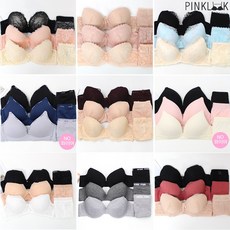핑크룩 쉘드 여성속옷 브라팬티 6종SET