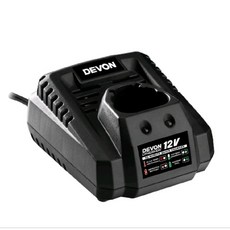 DEVON大有12V鋰電池充電器，座充設計，快速充電，LED指示燈顯示，安全可靠，適用於12V鋰電池系列, 1個, 12V鋰電充電器（無刷）