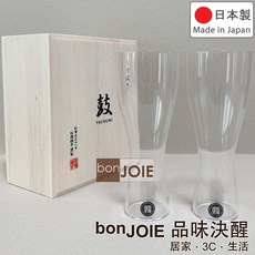 松德硝子 薄張 鼓 啤酒杯 355ml 2入 木盒裝, 1個