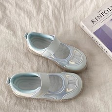 여성용 통기성 좋은 여름 캐주얼 두꺼운 밑창 벨크로 여밈 키높이 운동화