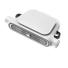 루베라 차량용 선풍기 헤드레스트 선풍기 무선 배터리 듀얼팬 3단 풍속 저소음 뒷좌석 쿨링 USB 충전, 화이트, KIX09