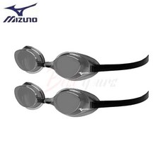 Bestyours 미즈노 엑셀아이 레이싱 미러 수경 N3JEB851, 스모크X실버, 2개