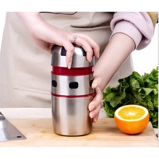 美喆居 AL02 鋁合金手動榨汁器 迷你水果榨汁機 壓榨橙汁檸檬器 台灣24h出貨, 1個