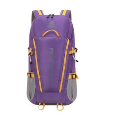 Bseash 45L 방수 하이킹 캠핑 백팩 레인 커버 포함 야외 스포츠 여행 가방 데이팩 등산 스키 사이클링용 퍼플. 40L 여행, 퍼플