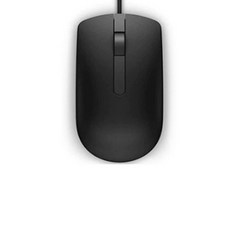 델 유선 옵티컬 마우스 USB, MS116t1, Black