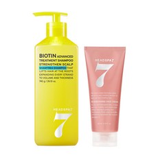[올리브영 트리트먼트 1위] 헤드스파7 비오틴 샴푸 740g + V8 리본딩 헤어 크림 200ml, 1개
