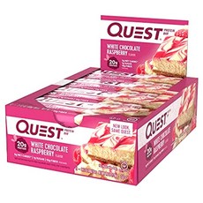 QUEST NUTRITION 高蛋白能量棒 白巧克力覆盆子口味, 白巧克力覆盆子, 12條