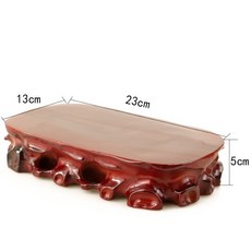 福蓮佛具 天然奇石根雕實木底座 木質花瓶花器底座 聚寶盆奇石擺件底座 花架花盆, 長寬高：23*13*5公分