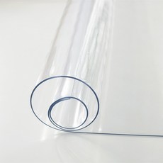 방수 PVC 투명 방지 자동 청소 미끄럼 장비 캐주얼 지터프 간편 플라스틱 가정용, HD 투명 1.5mm, 직경 80cm 원형