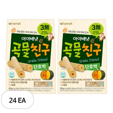 아이배냇 곡물친구 단호박 과자 40g, 단호박맛, 24개