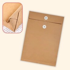 (수담스토어) 끈감는 서류 각대봉투 A4 두꺼운 크라프트봉투 240 340 26mm