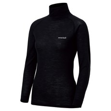 【mont-bell】SPMW L.W TURTLE-NECK 女款羊毛薄手內衣 黑 NO.1107664