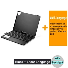 블루투스 매직 키보드 케이스 iPad Pro 11 2022 Air 5 4 10.9 태블릿 아랍어 스페인어 프랑스어 독일어, 02 For Pro 11 2021, 01 China Mainland, 05 BlackBacklit laser