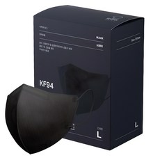 맘편히마스크 새부리형 마스크 대형 성인용 KF94, 50개입, 1개, 블랙