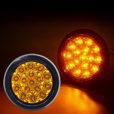 미즈누아 LED테일램프 옐로우LED 데루등 후미등 후진 브레이크 분리형 트럭, 12V용