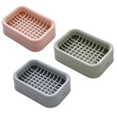 하이엉클 심플 파스텔 물빠짐 비누받침대, 블루, 1개