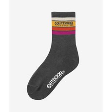 [아웃도어프로덕츠키즈] 아웃도어 프로덕츠 [OD245AAO02] 라인 컬러 장목 양말 (차콜)