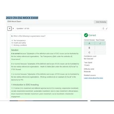 CFAI 2023 ESG 模考題 共100題 黑白輸出版, 2023 ESG 模考輸出版