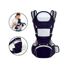 디아코니아 사계절 신생아 올인원 힙시트 아기띠 통풍 허리보호 G404, 네이비