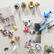 여름 바다 냉장고자석 미니어처 마그넷 해변 장식, 문어