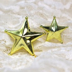 데코 장식 미니어처 파츠 액세서리 - 반짝 별 골드 10개, 소