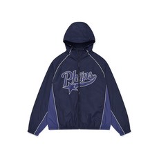 PHYSICAL DEPARTMENT 파이핑 스타테일 후드 트랙자켓 네이비