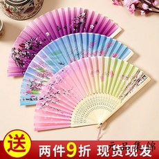 折扇 扇子 扇子中國風古風隨身便攜折扇夏季櫻花古風古典舞蹈學生折疊小竹扇, 1個, 單獨扇套【沒有摺扇】,不帶扇套