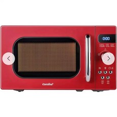 레트로 컴팩트 전자레인지 700W 0.7Cu Ft 9개의 프리셋 메모리 턴테이블빨간색, 레트로 컴팩트 전자레인지 700W 0.7Cu Ft 9개