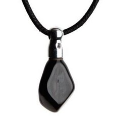 아로마목걸이 크리스탈 육각 블랙 C21 [사은품], 크리스탈 육각 블랙+티트리