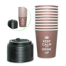 쌍문상회 10oz 20P 뚜껑세트 일회용 커피컵 테이크아웃 일회용핫컵 종이 컵 종이컵 커피 카페 40872EA, 본상품