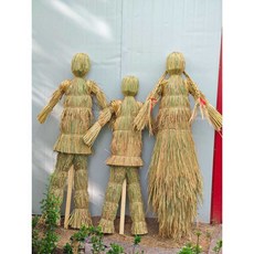 야외 허수아비 모형 짚으로 볏짚 논밭 공예품 1m 남성 독수리, 1개, 1호 여성용